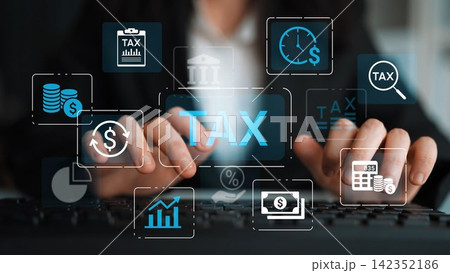 Professional Working Environment with Tax Icons and Digital Elements, Focus on Financial Planning and Management Strategies. Entropy Professional Working Environment with Tax Icons and Digital Elements, Focus on Financial Planning and Management Strategies. Entropy 142352186