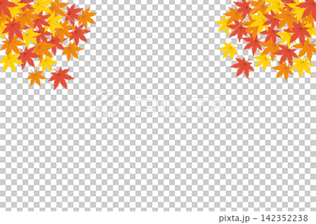Autumn foliage frame illustration vector decorative border background Autumn foliage frame illustration vector decorative border background 142352238