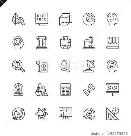 Thin line science, scientific activityelements icons set for website and mobile site and apps. Outline icons design. 48x48 Pixel Perfect. Linear pictogram pack. Vector illustration. Thin line science, scientific activityelements icons set for website and mobile site and apps. Outline icons design. 48x48 Pixel Perfect. Linear pictogram pack. Vector illustration. 142353348