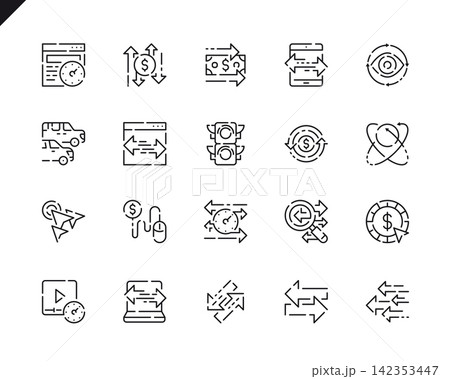 Simple Set Traffic Line Icons for Website and Mobile Apps. Simple Set Traffic Line Icons for Website and Mobile Apps. 142353447