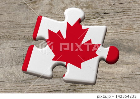 3D Flag on jigsaw puzzle pieces 3D Flag on jigsaw puzzle pieces 142354235