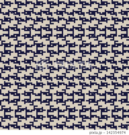 Beige Geometric Textured Knitting Grid seamless pattern design for fashion and home textiles, graphics, knitwear and backgrounds 142354974