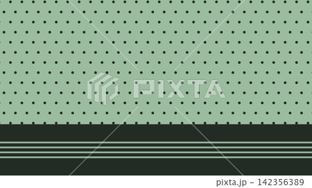 Muted green polka dot background with dark charcoal bottom border and stripes Muted green polka dot background with dark charcoal bottom border and stripes 142356389