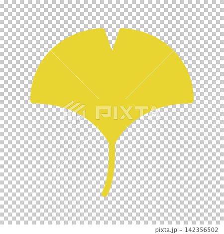 Ginkgo leaf icon, autumn leaves 142356502