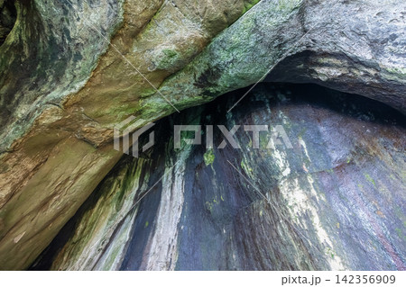 Volcanic Cave Rock Formation in Westman Islands, Iceland Volcanic Cave Rock Formation in Westman Islands, Iceland 142356909