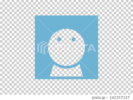 A simple and cute, upward-facing, human-shaped square icon 2 (blue) A simple and cute, upward-facing, human-shaped square icon 2 (blue) 142357137