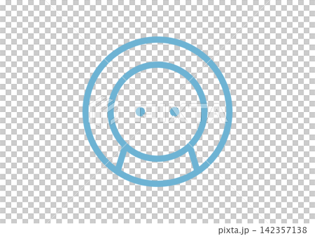 A simple and cute, round, human-shaped icon (blue) facing forward. A simple and cute, round, human-shaped icon (blue) facing forward. 142357138