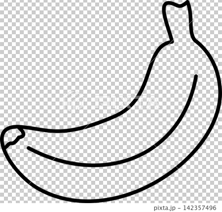 banana fruit outline coloring page 142357496