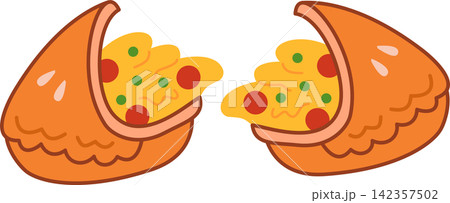 cartoon calzones with pepperoni and jalapenos cartoon calzones with pepperoni and jalapenos 142357502