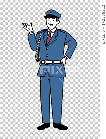Middle-aged male security guard Middle-aged male security guard 142358212