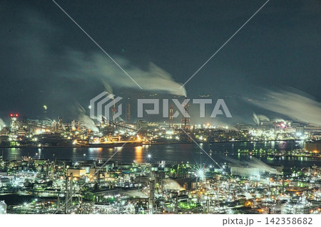 岡山 工場夜景 岡山 工場夜景 142358682