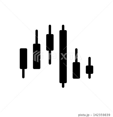 Candlestick Chart Solid Icon. Financial Market Analysis And Stock Trading Silhouette Symbol. Investment And Economic Trends. Isolated Vector Illustration Candlestick Chart Solid Icon. Financial Market Analysis And Stock Trading Silhouette Symbol. Investment And Economic Trends. Isolated Vector Illustration 142359839