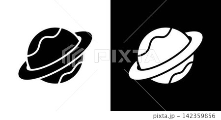 Planet With Rings Solid Icon Set. Astronomy, Space Exploration, And Celestial Body Silhouette Symbol Collection. Cosmic Science Representation. Isolated Vector Illustration Planet With Rings Solid Icon Set. Astronomy, Space Exploration, And Celestial Body Silhouette Symbol Collection. Cosmic Science Representation. Isolated Vector Illustration 142359856