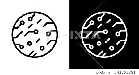 Circuit Board Planet Line Icon Set. Technology Integration, Digital Networking, And Global Connectivity Outline Symbol Collection. Futuristic Design. Editable Stroke. Isolated Vector Illustration Circuit Board Planet Line Icon Set. Technology Integration, Digital Networking, And Global Connectivity Outline Symbol Collection. Futuristic Design. Editable Stroke. Isolated Vector Illustration 142359881