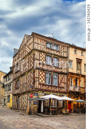 Street in Rennes downtown, France Street in Rennes downtown, France 142360429