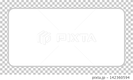 Gray rounded corner frame and grid background 142360594