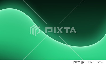 Abstract Emerald Green Wave Background, Vector Illustration 142361282