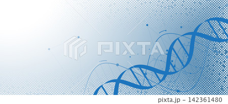 Halftone DNA helix and strands structure, connected neural web. Science and technology Halftone DNA helix and strands structure, connected neural web. Science and technology 142361480