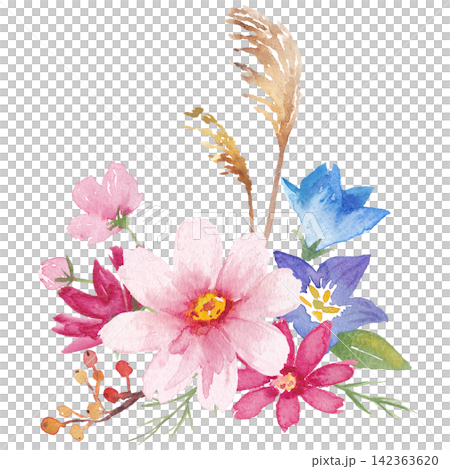 秋季水彩插畫 秋季水彩插畫 142363620
