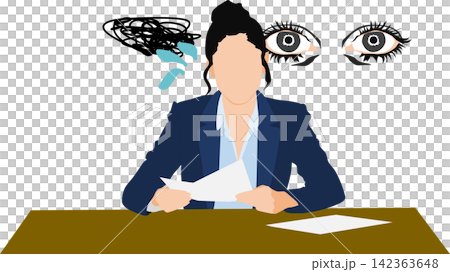 Illustration of a businesswoman being monitored Illustration of a businesswoman being monitored 142363648