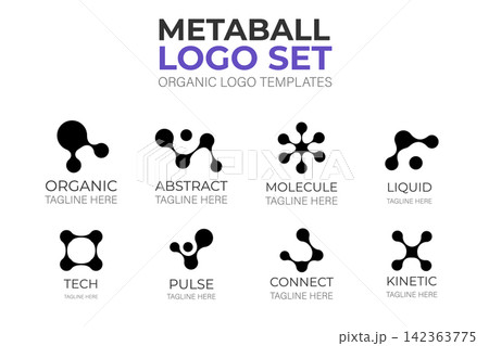Organic Metaball Logo Set Collection Organic Metaball Logo Set Collection 142363775