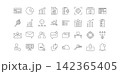 Business and Productivity Line Icons Set for Management, Analytics and Office UI 142365405
