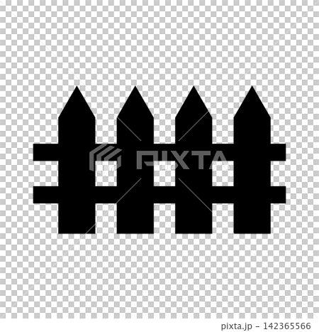 Halloween fence silhouette icon Halloween fence silhouette icon 142365566