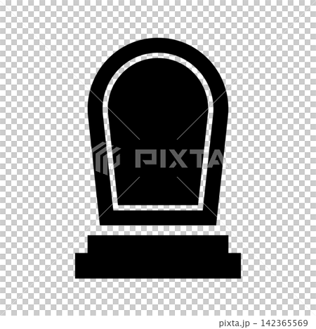 萬聖節墓碑輪廓圖標 萬聖節墓碑輪廓圖標 142365569