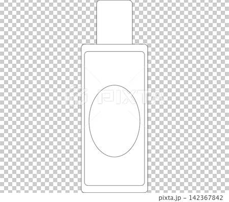 簡潔時尚的香水瓶線條藝術插畫(簡約風格) 簡潔時尚的香水瓶線條藝術插畫(簡約風格) 142367842