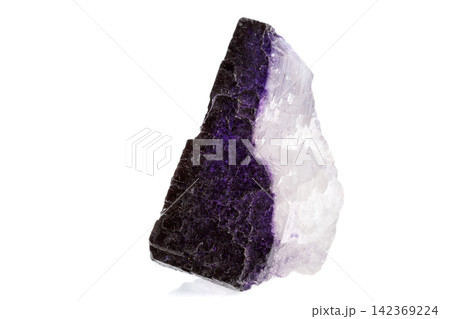macro stone mineral fluorite on a white background macro stone mineral fluorite on a white background 142369224
