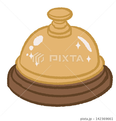 Vintage Brass Hotel Desk Bell With Wooden Base Elegant Retro Reception Service Bell Cozy Boutique Hotel Accessory Hand Drawn Hospitality Illustration Vintage Brass Hotel Desk Bell With Wooden Base Elegant Retro Reception Service Bell Cozy Boutique Hotel Accessory Hand Drawn Hospitality Illustration 142369661