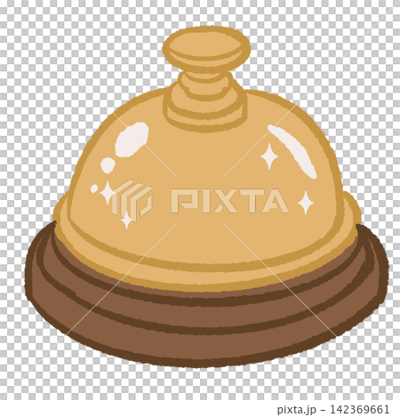 Vintage Brass Hotel Desk Bell With Wooden Base Elegant Retro Reception Service Bell Cozy Boutique Hotel Accessory Hand Drawn Hospitality Illustration Vintage Brass Hotel Desk Bell With Wooden Base Elegant Retro Reception Service Bell Cozy Boutique Hotel Accessory Hand Drawn Hospitality Illustration 142369661