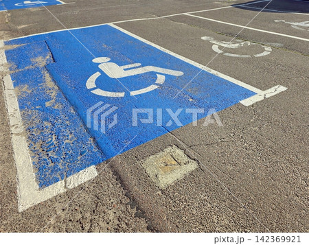 Accessible Parking Space Designed for Individuals With Disabilities in a Lot Accessible Parking Space Designed for Individuals With Disabilities in a Lot 142369921