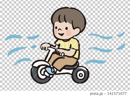 男孩騎三輪車的插圖 | 向量素材,代表兒童遊戲、幼兒和交通安全 男孩騎三輪車的插圖 | 向量素材,代表兒童遊戲、幼兒和交通安全 142371077