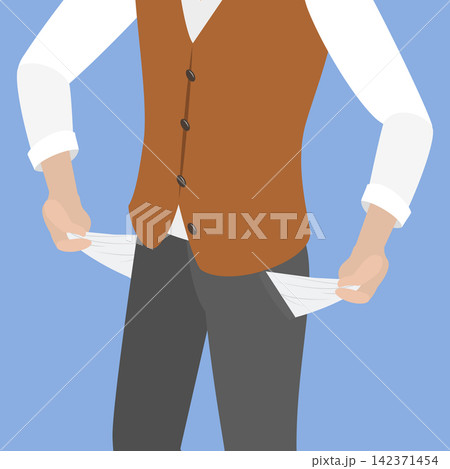 3D Isometric Flat Vector Illustration of Empty Pockets, Man Standing Alone, Showing His Pockets And No Money 3D Isometric Flat Vector Illustration of Empty Pockets, Man Standing Alone, Showing His Pockets And No Money 142371454
