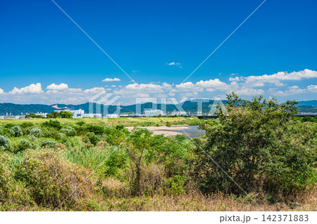 木津川風景 八幡市 木津川風景 八幡市 142371883