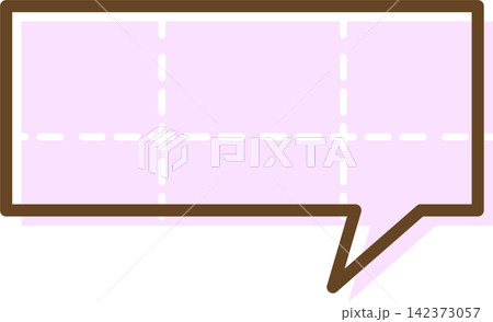 模様がついた単品吹き出しアイコン 模様がついた単品吹き出しアイコン 142373057