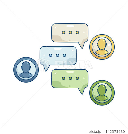 Illustration of group chat Illustration of group chat 142373480