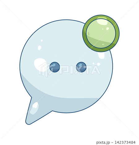 Illustration of speech bubble with notification 142373484