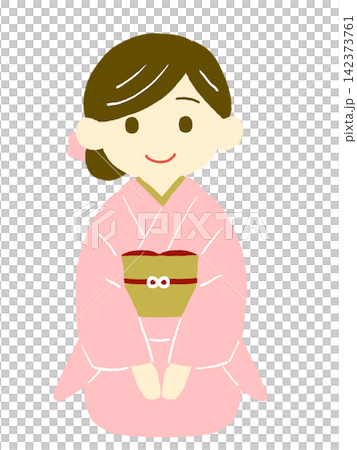 一個穿著和服的女人 一個穿著和服的女人 142373761