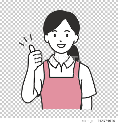 親指を立ててグッジョブ・いいねのポーズをする笑顔の女性介護士 親指を立ててグッジョブ・いいねのポーズをする笑顔の女性介護士 142374610