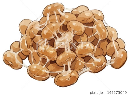 シズル感のある納豆のイラスト シズル感のある納豆のイラスト 142375049