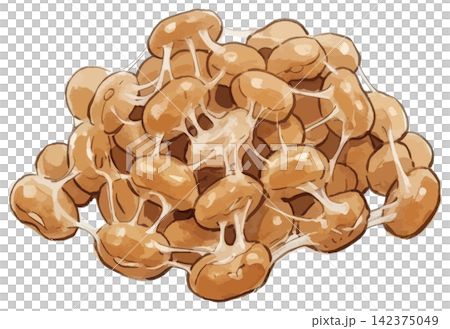 シズル感のある納豆のイラスト シズル感のある納豆のイラスト 142375049
