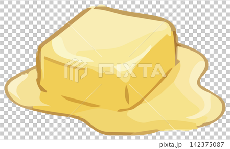 シズル感のあるバターのイラスト シズル感のあるバターのイラスト 142375087