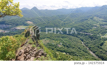 八剣山から見下ろす豊平川 142375914