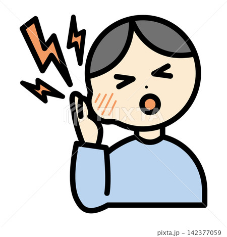 歯痛の人のイラスト 歯痛の人のイラスト 142377059
