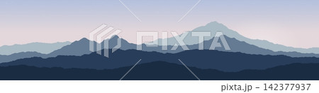 Layered Mountain Range Layered Mountain Range 142377937