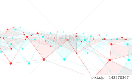 Abstract Network Connections with Red and Cyan Nodes Abstract Network Connections with Red and Cyan Nodes 142378367
