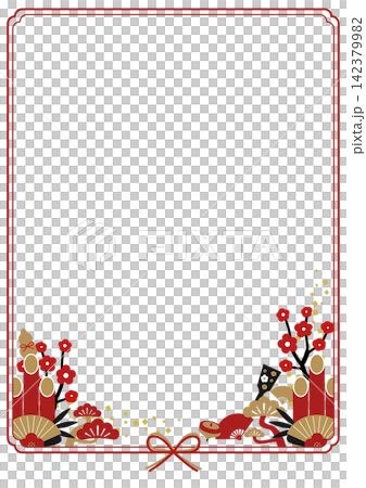 New Year's Japanese style frames that are easy to use for New Year's cards New Year's Japanese style frames that are easy to use for New Year's cards 142379982