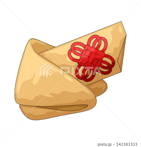 Illustration of Fortune Cookie Illustration of Fortune Cookie 142381333